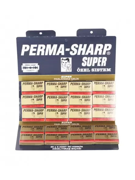 100 Lâminas de Barbear Dupla Perma-Sharp