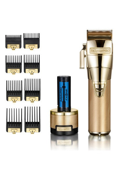 BabylissPRO FXONE Gold Clipper – Máquina de Corte Profissional com Lâmina em Titânio Dourado