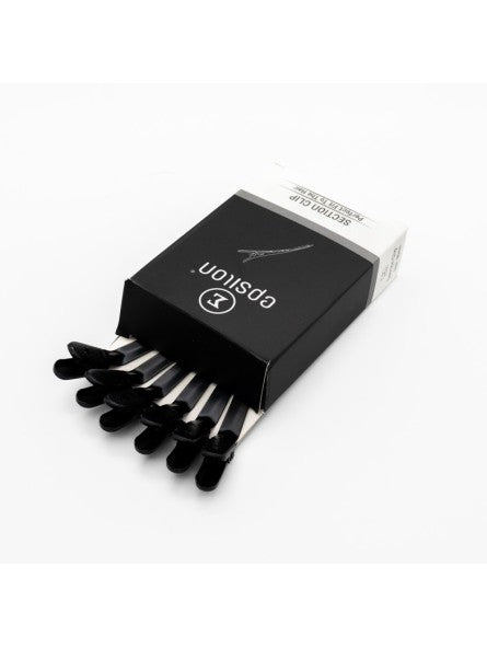 Pinças Profissionais Pretas para Cabelo – Pack 12